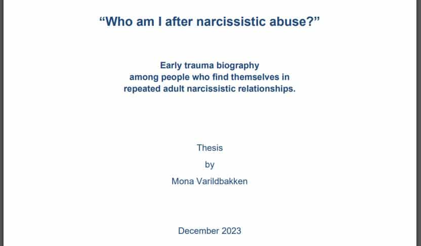 Who am I after narcissistic abuse